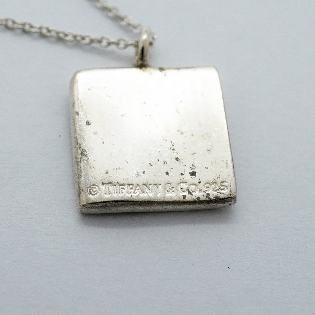 【6jfb0588-k】ティファニー ネックレス ノーツ スクエア シルバー925【中古】レディース