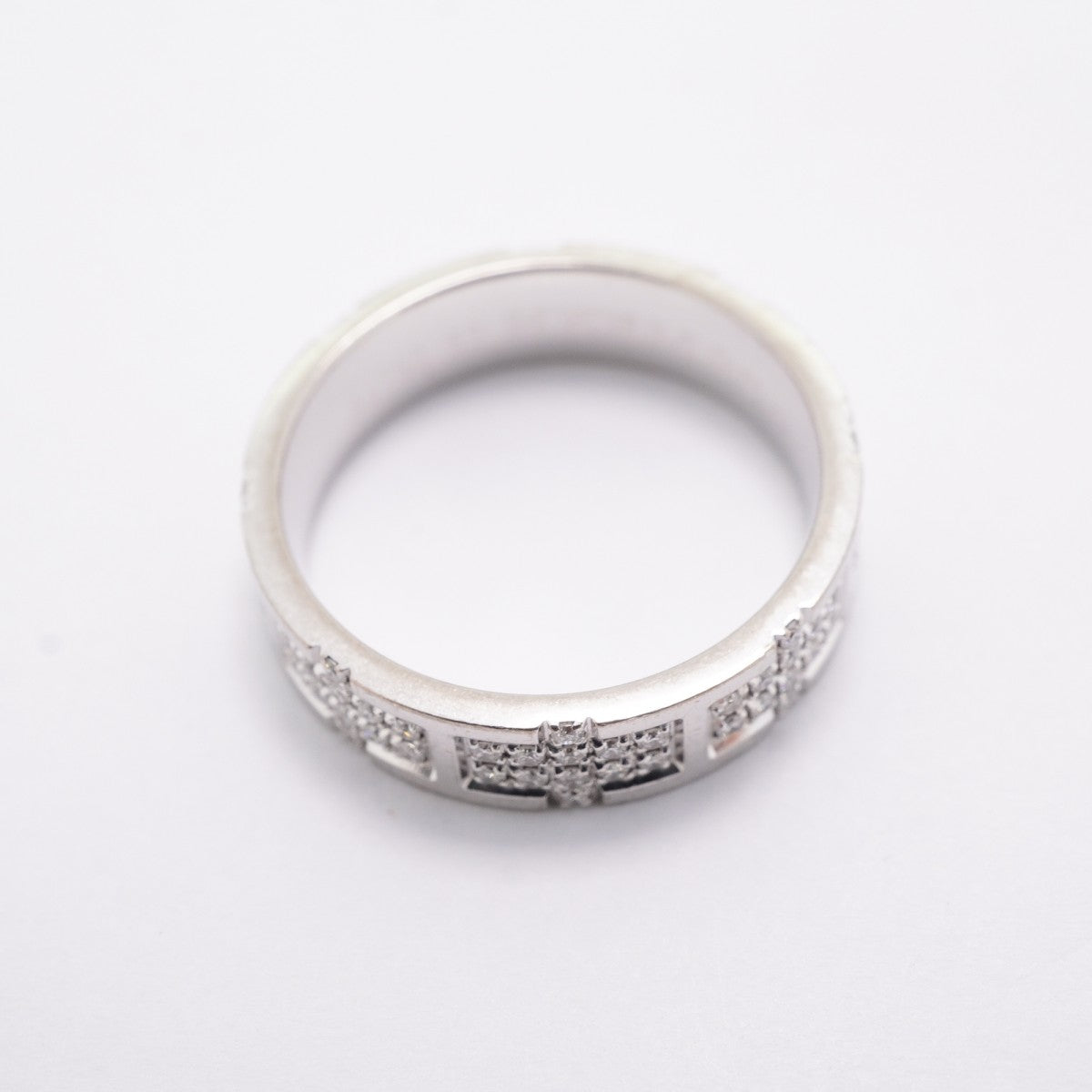 【6jfb0592】エルメス リング キリム K18WG ホワイトゴールド ダイヤモンド ＃52【中古】レディース