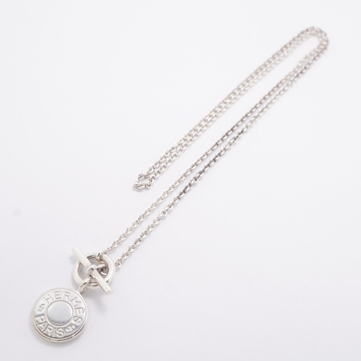 【6jfb0601-k】エルメス ネックレス セリエ アミュレット シルバー925【中古】レディース