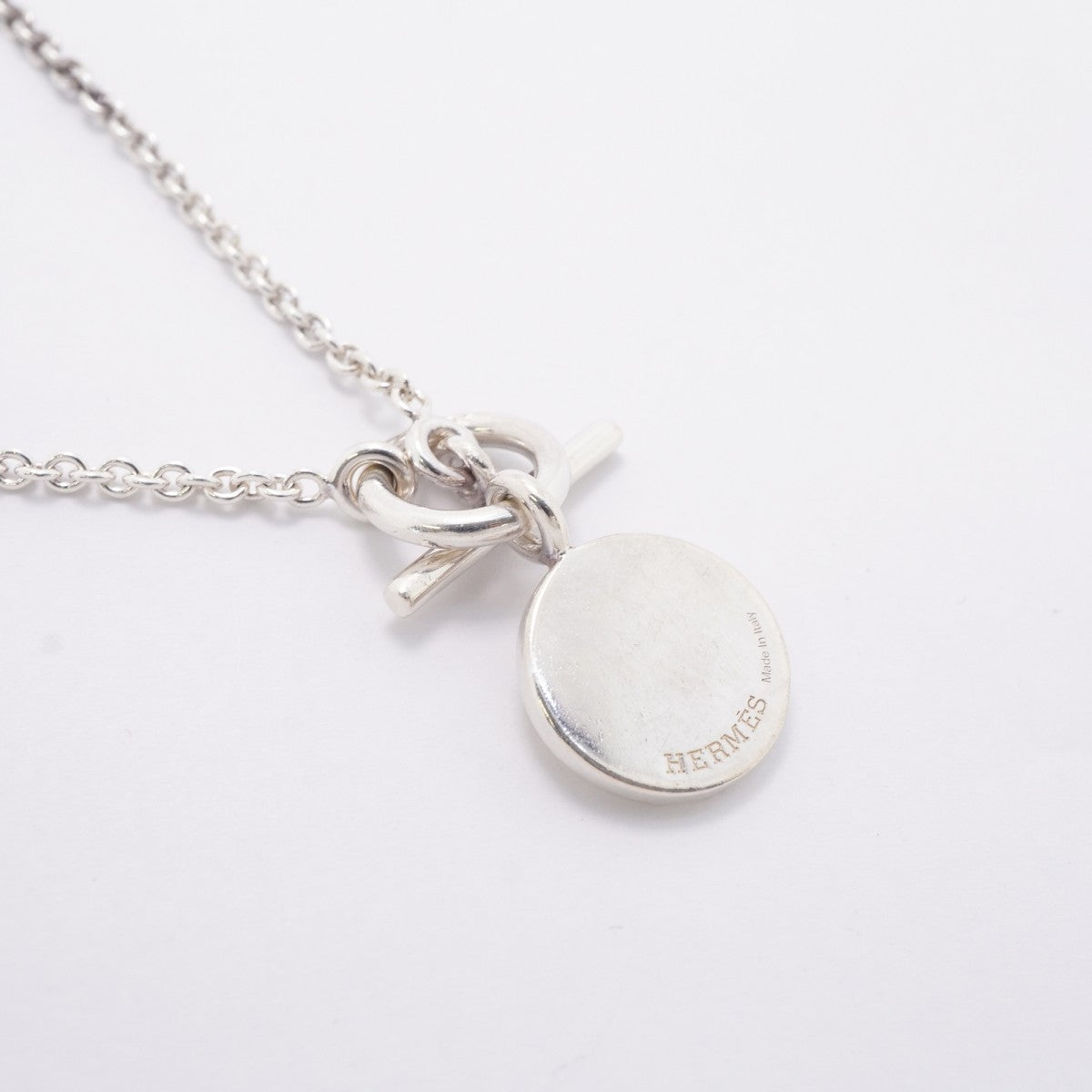 【6jfb0601-k】エルメス ネックレス セリエ アミュレット シルバー925【中古】レディース