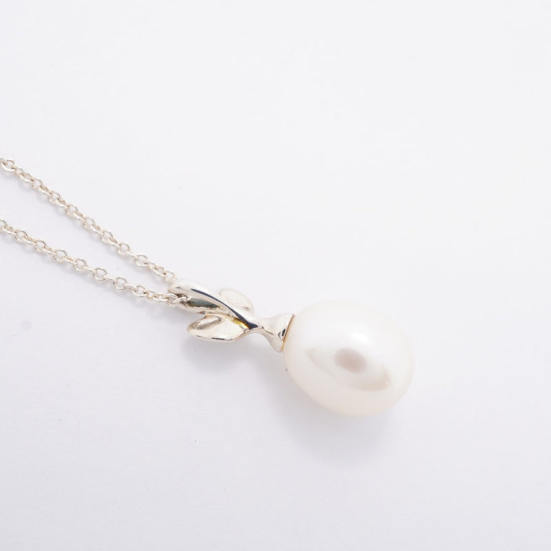 【6jfb0602-k】ティファニー ネックレス オリーブリーフ シルバー925 パール【中古】レディース