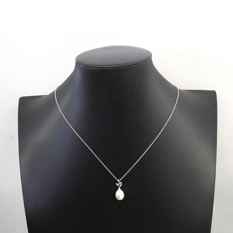 【6jfb0602-k】ティファニー ネックレス オリーブリーフ シルバー925 パール【中古】レディース
