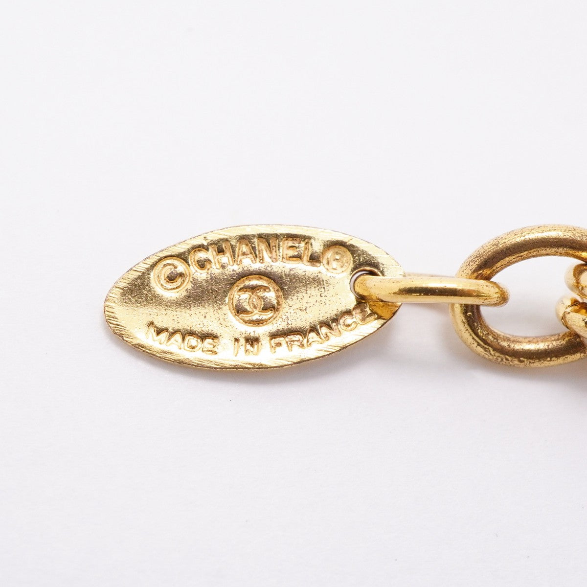 【6jfb0605-k】シャネル ネックレス ヴィンテージ ココマーク 丸型 サークル GPメッキ ゴールド【中古】レディース