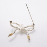 【6jfb0617-k】ティファニー ブローチ リボン K18YG イエローゴールド シルバー925【中古】レディース