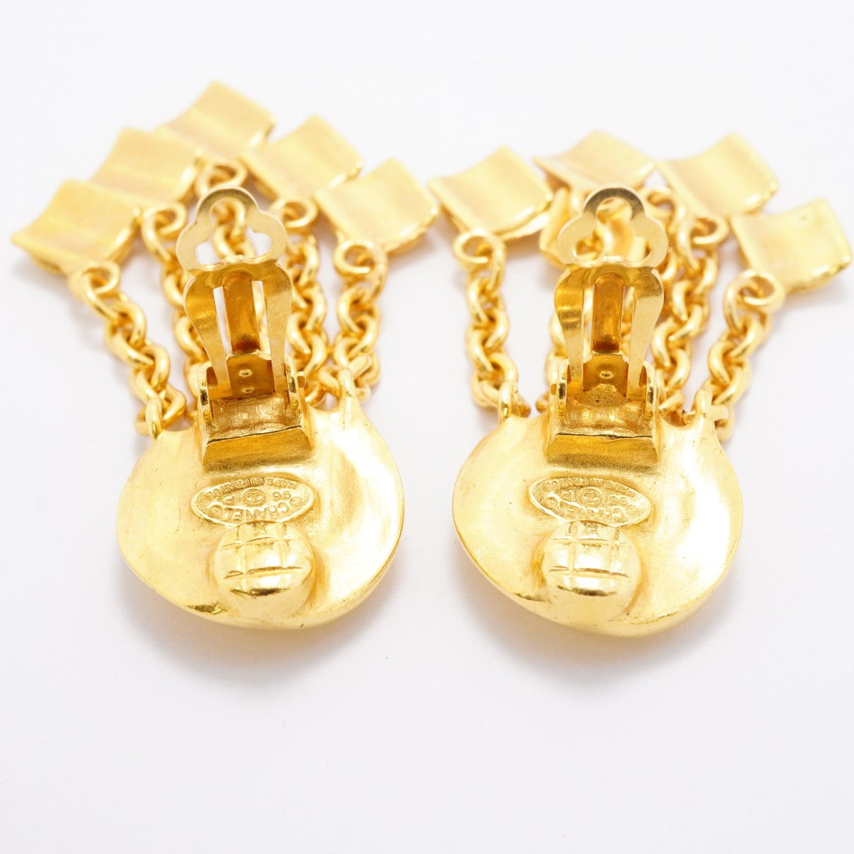 【6jfb0618-k】シャネル イヤリング ヴィンテージ ココマーク GPメッキ ゴールド【中古】レディース