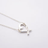 【6jfb0625-k】ティファニー ネックレス ラビングハート シルバー925【中古】レディース