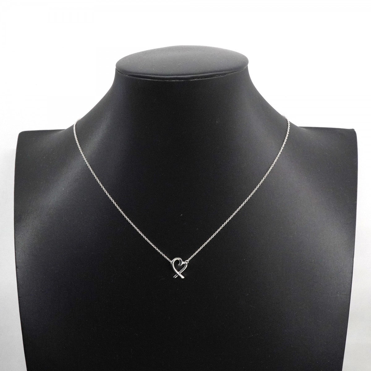 【6jfb0625-k】ティファニー ネックレス ラビングハート シルバー925【中古】レディース