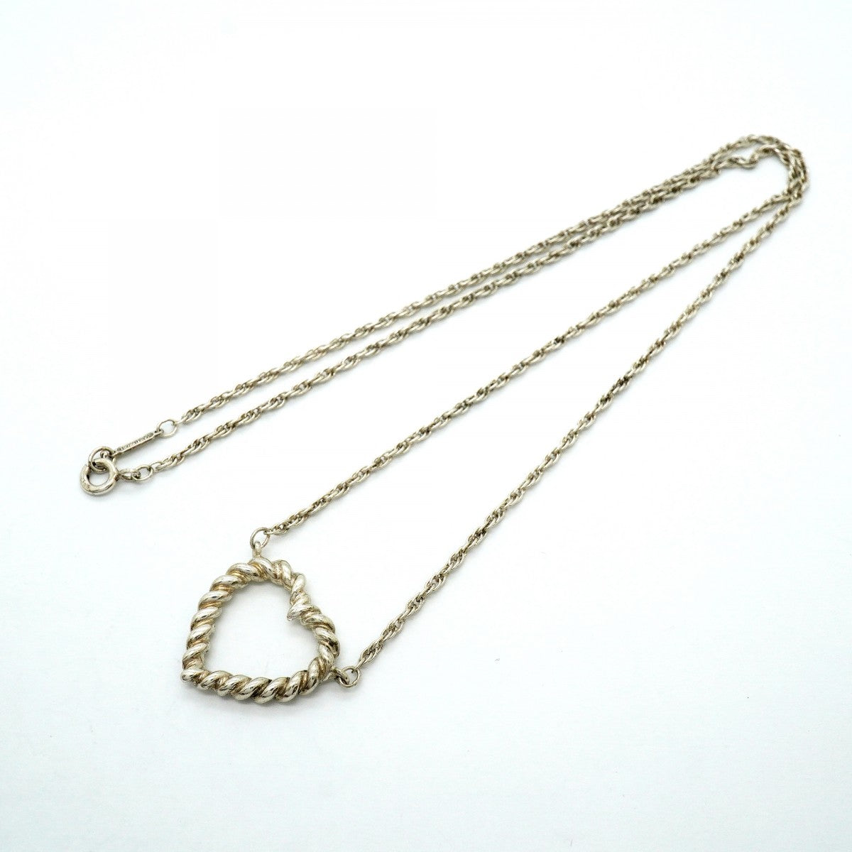 【6jfb0628-k】ティファニー ネックレス ツイストハート シルバー925【中古】レディース