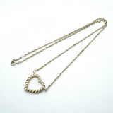 【6jfb0628-k】ティファニー ネックレス ツイストハート シルバー925【中古】レディース