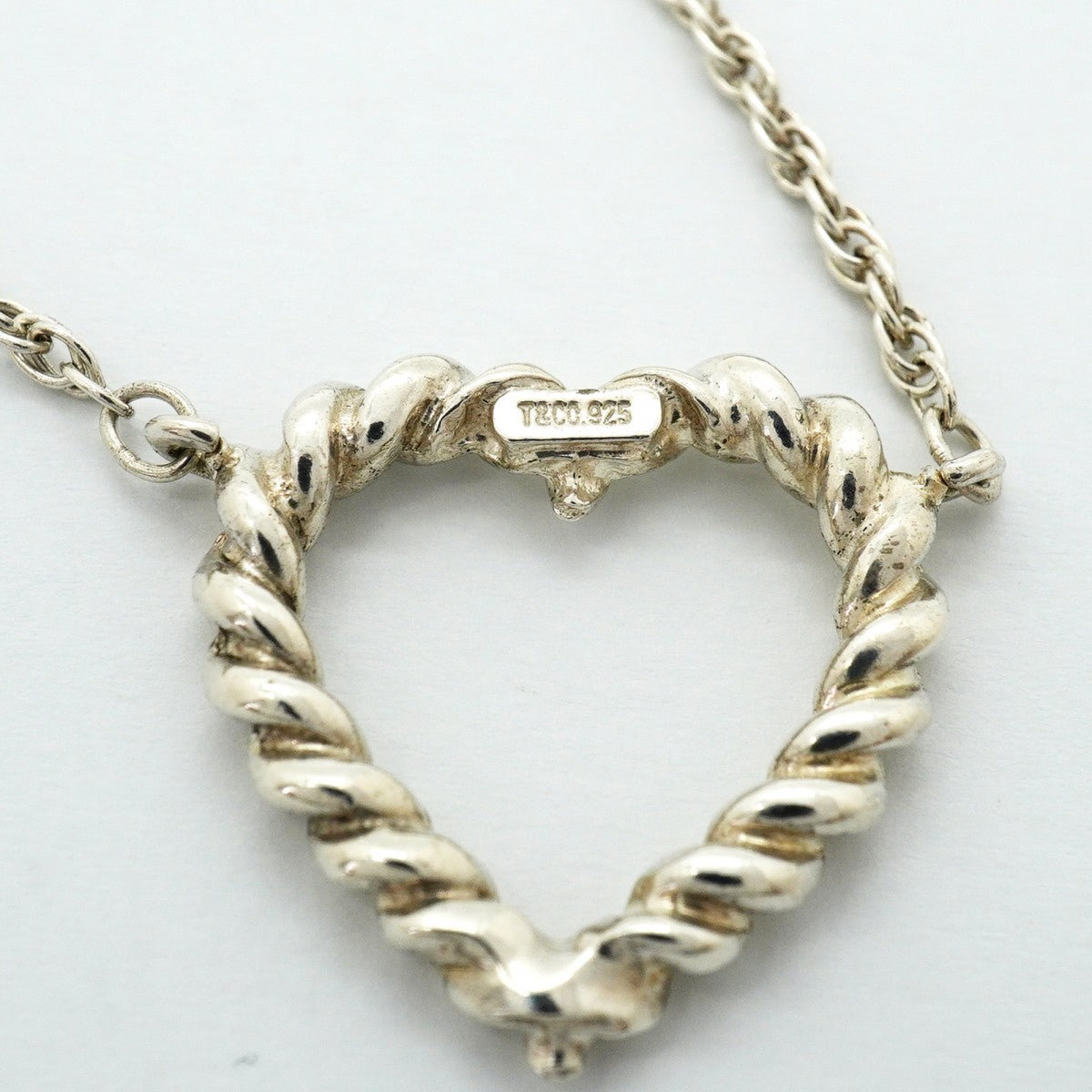 【6jfb0628-k】ティファニー ネックレス ツイストハート シルバー925【中古】レディース