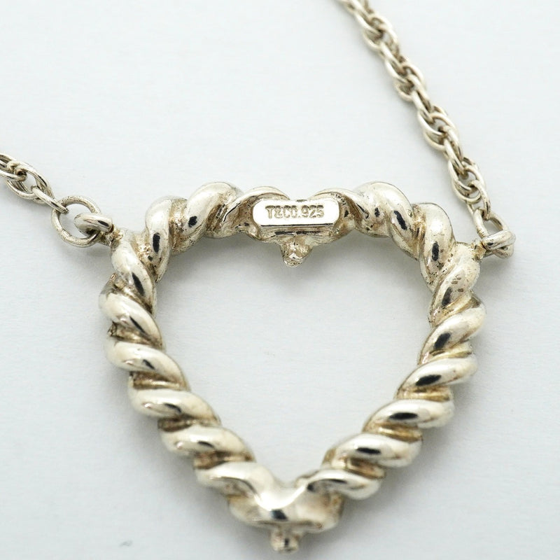 【6jfb0628-k】ティファニー ネックレス ツイストハート シルバー925【中古】レディース