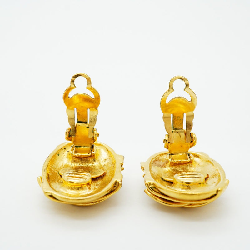 【6jfb0634-k】シャネル イヤリング ヴィンテージ ココマーク GPメッキ ゴールド【中古】レディース