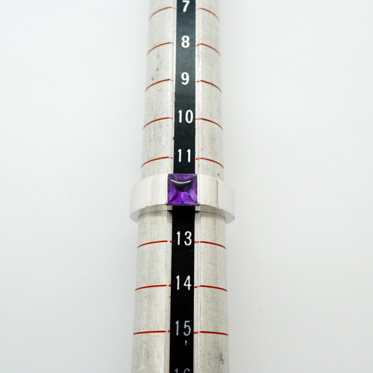 【6jfb0638】カルティエ リング タンク K18WG ホワイトゴールド アメジスト パープル ＃52【中古】レディース