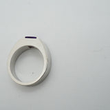 【6jfb0638】カルティエ リング タンク K18WG ホワイトゴールド アメジスト パープル ＃52【中古】レディース