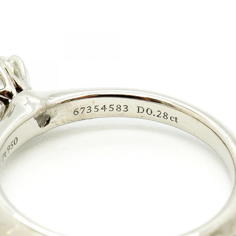 【6jfb0645】ティファニー リング ソリティア 1PD Pt950 プラチナ ダイヤモンド 0.28ct 6.5号【中古】レディース
