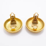 【6jfb0648-k】シャネル イヤリング ヴィンテージ ココマーク 丸型 サークル GPメッキ ゴールド【中古】レディース