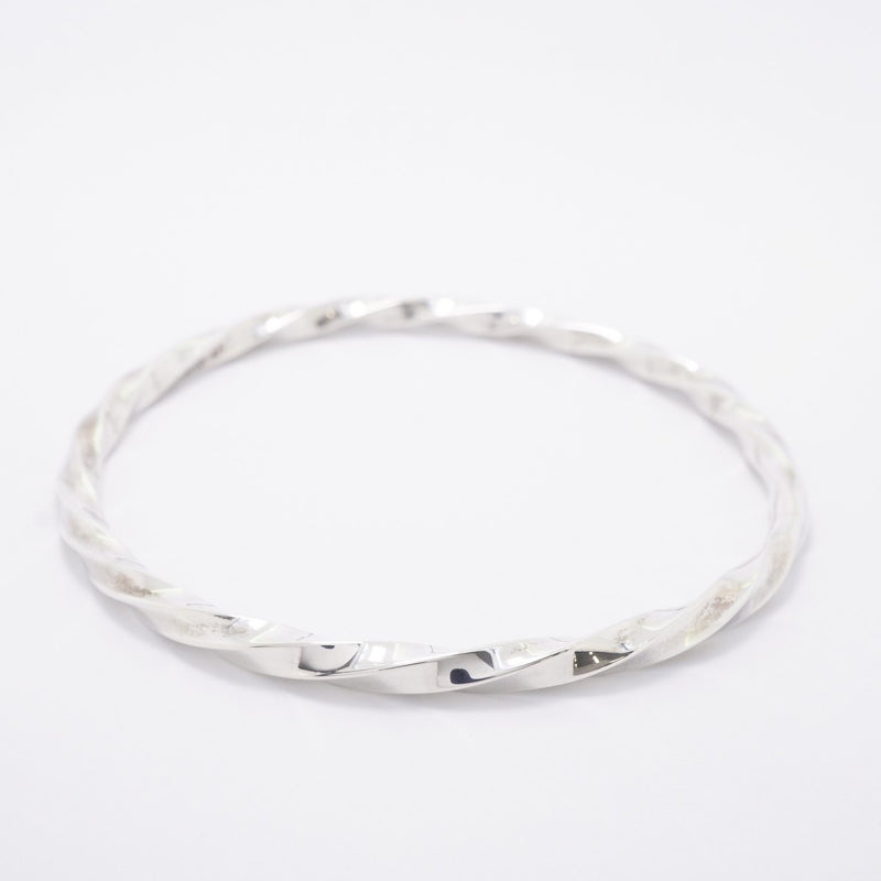【6jfb0650-k】ティファニー バングル ツイスト シルバー925【中古】メンズ レディース ユニセックス