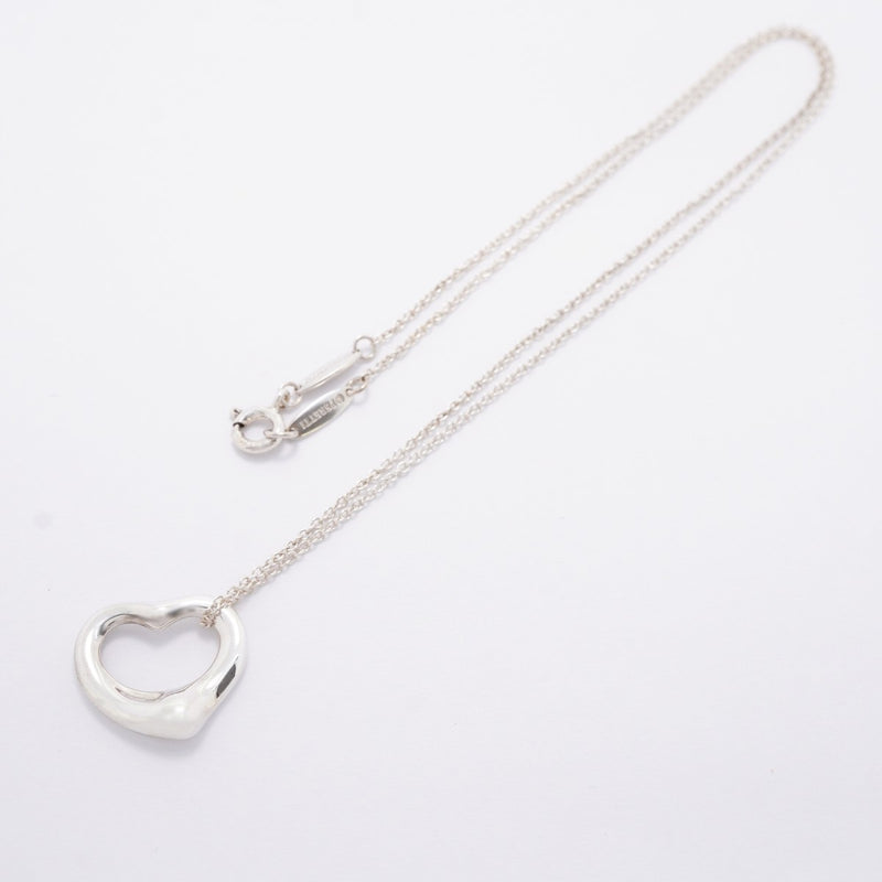 【6jfb0651-k】ティファニー ネックレス オープンハート シルバー925【中古】レディース