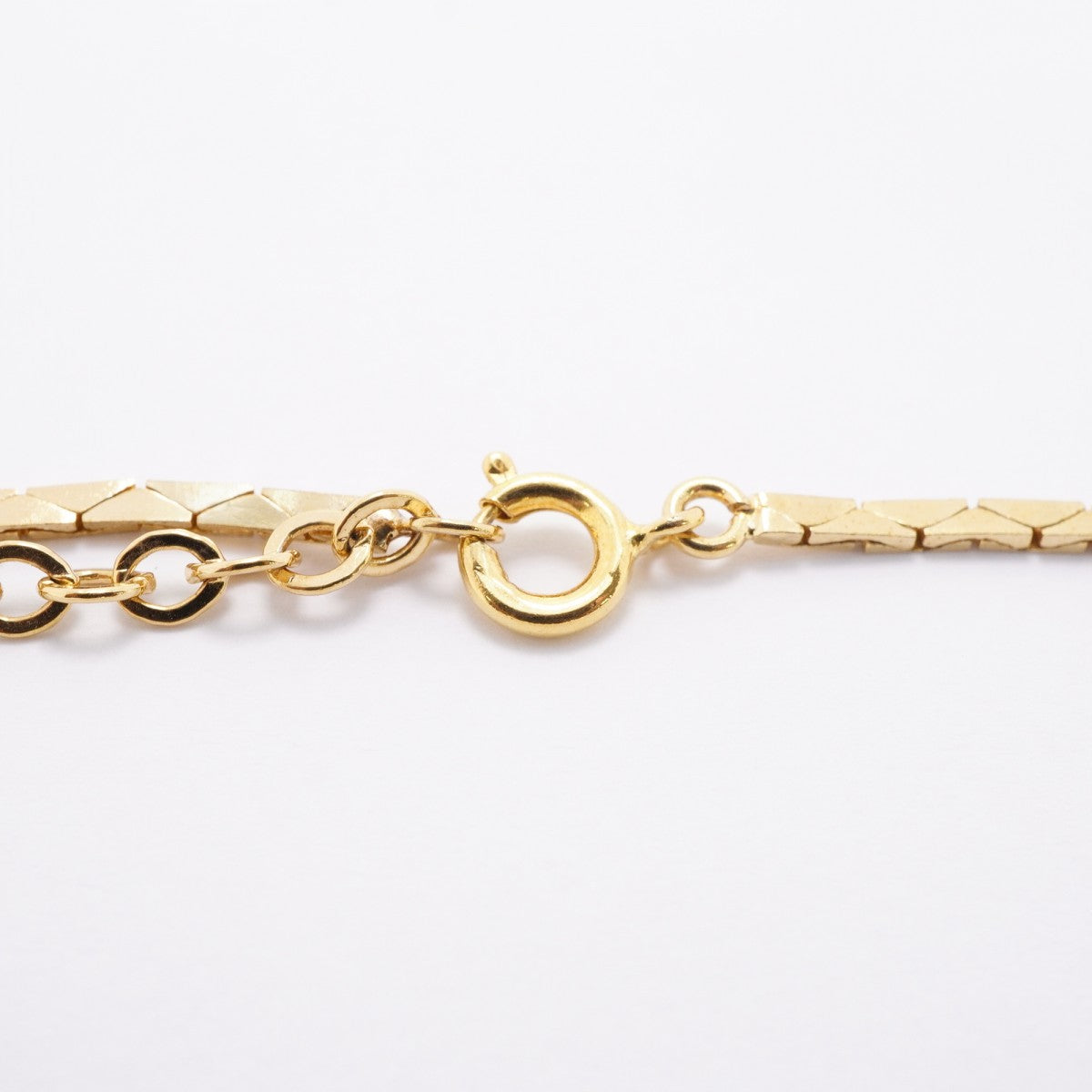 【6jfb0653-k】クリスチャンディオール ネックレス GPメッキ ラインストーン ゴールド【中古】レディース