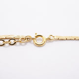 【6jfb0653-k】クリスチャンディオール ネックレス GPメッキ ラインストーン ゴールド【中古】レディース