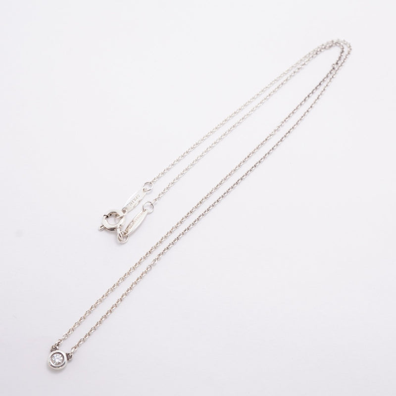 【6jfb0655-k】ティファニー ネックレス バイザヤード 1PD シルバー925 ダイヤモンド【中古】レディース