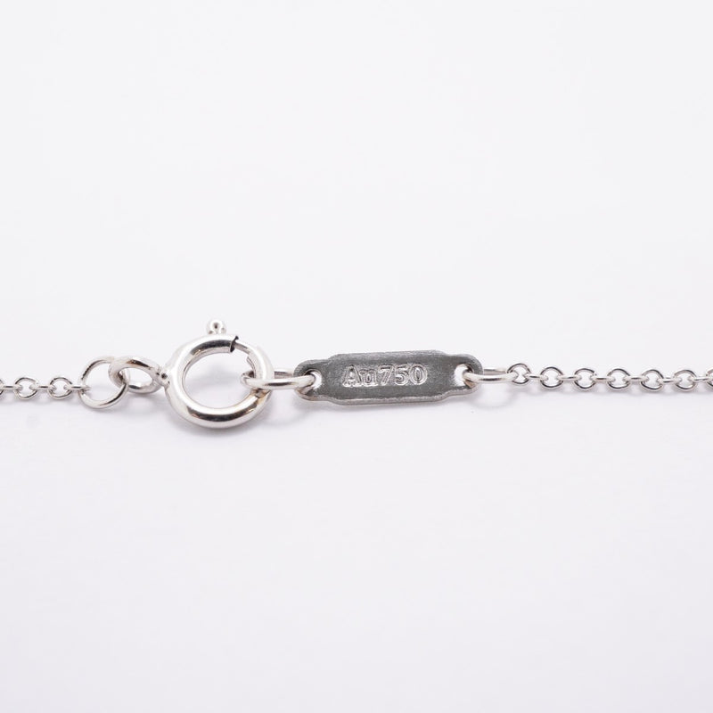 【6jfb0662】ティファニー ネックレス Tスマイル スモール K18WG ホワイトゴールド ダイヤモンド【中古】レディース