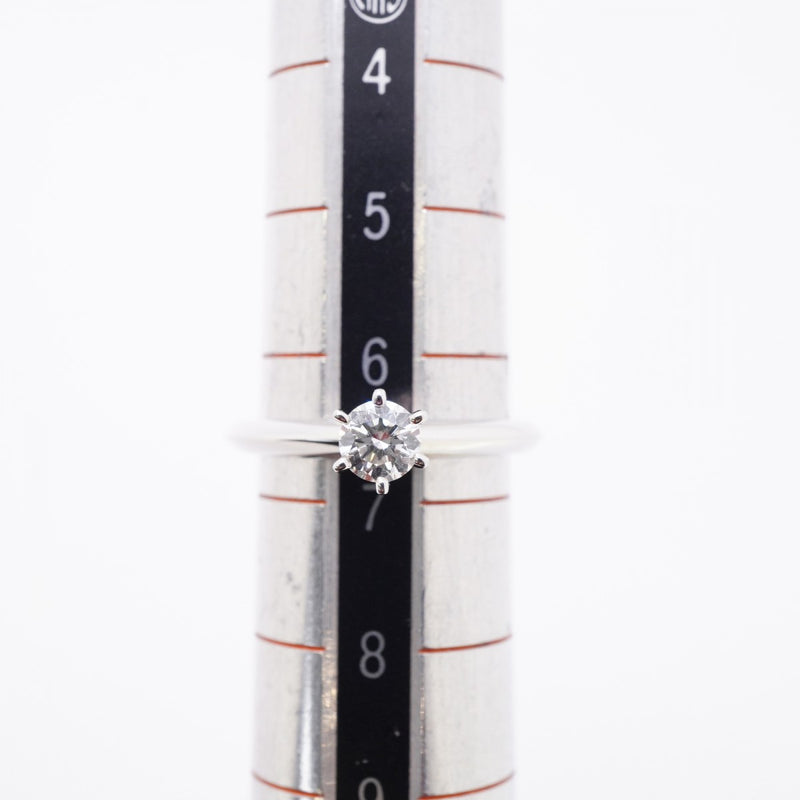 【6jfb0664】ティファニー リング ソリティア 1PD Pt950 プラチナ ダイヤモンド 0.26ct 6.5号【中古】レディース