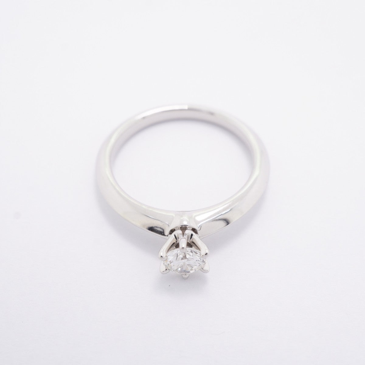 【6jfb0664】ティファニー リング ソリティア 1PD Pt950 プラチナ ダイヤモンド 0.26ct 6.5号【中古】レディース
