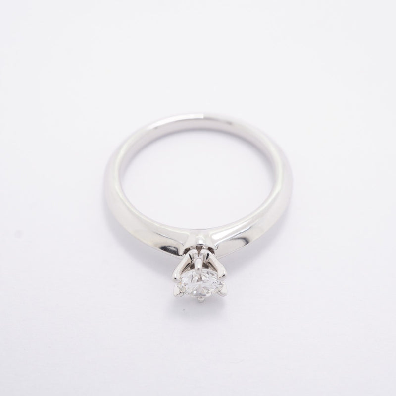 【6jfb0664】ティファニー リング ソリティア 1PD Pt950 プラチナ ダイヤモンド 0.26ct 6.5号【中古】レディース