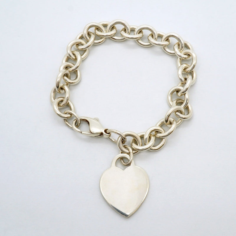 【6jfb0669-k】ティファニー ブレスレット ハートタグ シルバー925【中古】レディース
