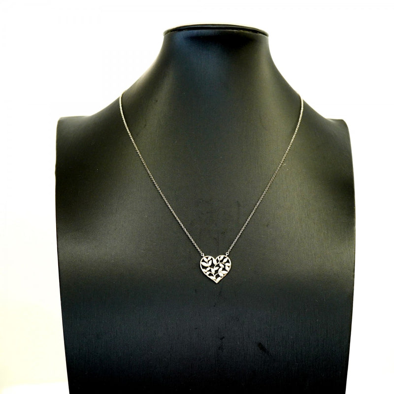 【6jfb0674-k】ティファニー ネックレス オリーブリーフ/ハート シルバー925【中古】レディース