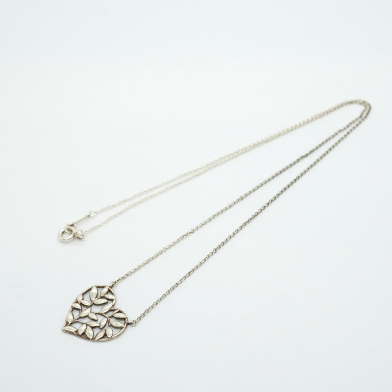 【6jfb0674-k】ティファニー ネックレス オリーブリーフ/ハート シルバー925【中古】レディース