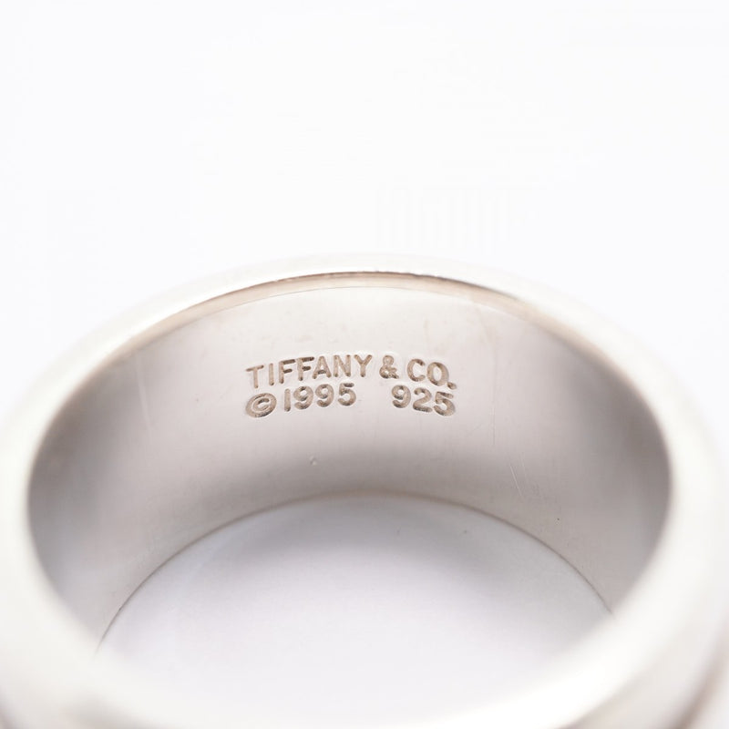 【6jfb0676-k】ティファニー リング グルーブド/ダブルライン シルバー925 10.5号【中古】レディース