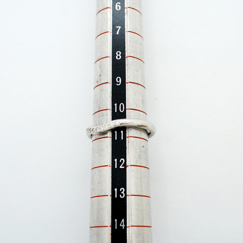 【6jfb0686】ティファニー リング カーブドバンド Pt950 プラチナ ダイヤモンド 10.5号【中古】レディース