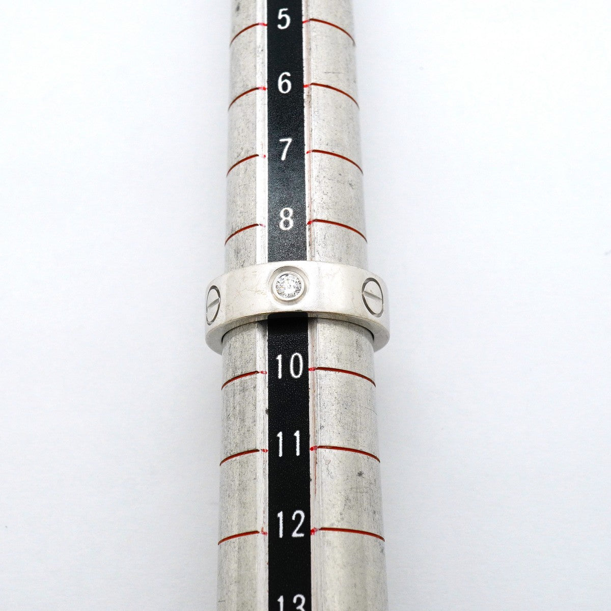 【6jfb0688】カルティエ リング ラブ 3PD K18WG ホワイトゴールド ダイヤモンド ＃49【中古】レディース