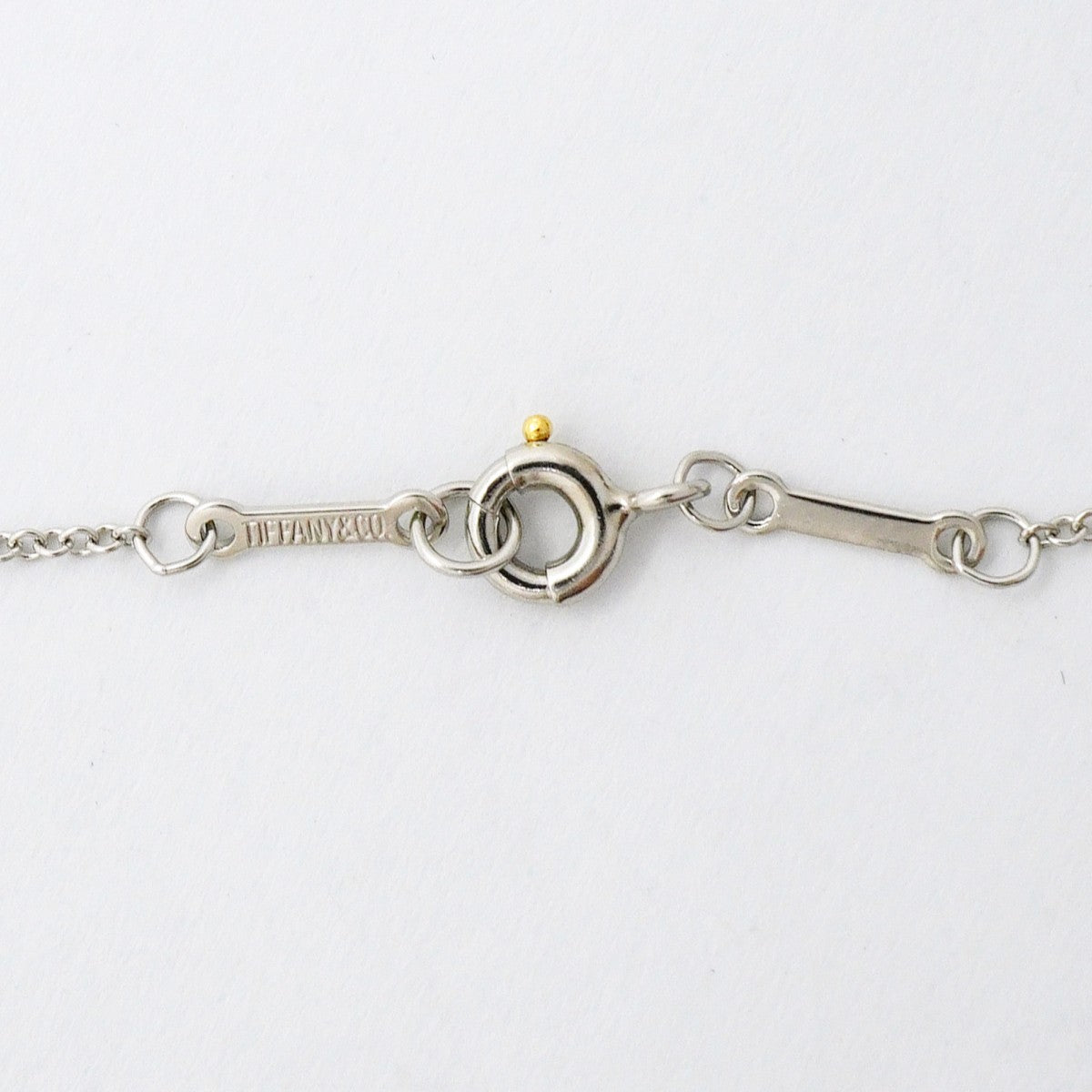 【6jfb0693】ティファニー ネックレス バイザヤード 1PD Pt950 プラチナ ダイヤモンド【中古】レディース