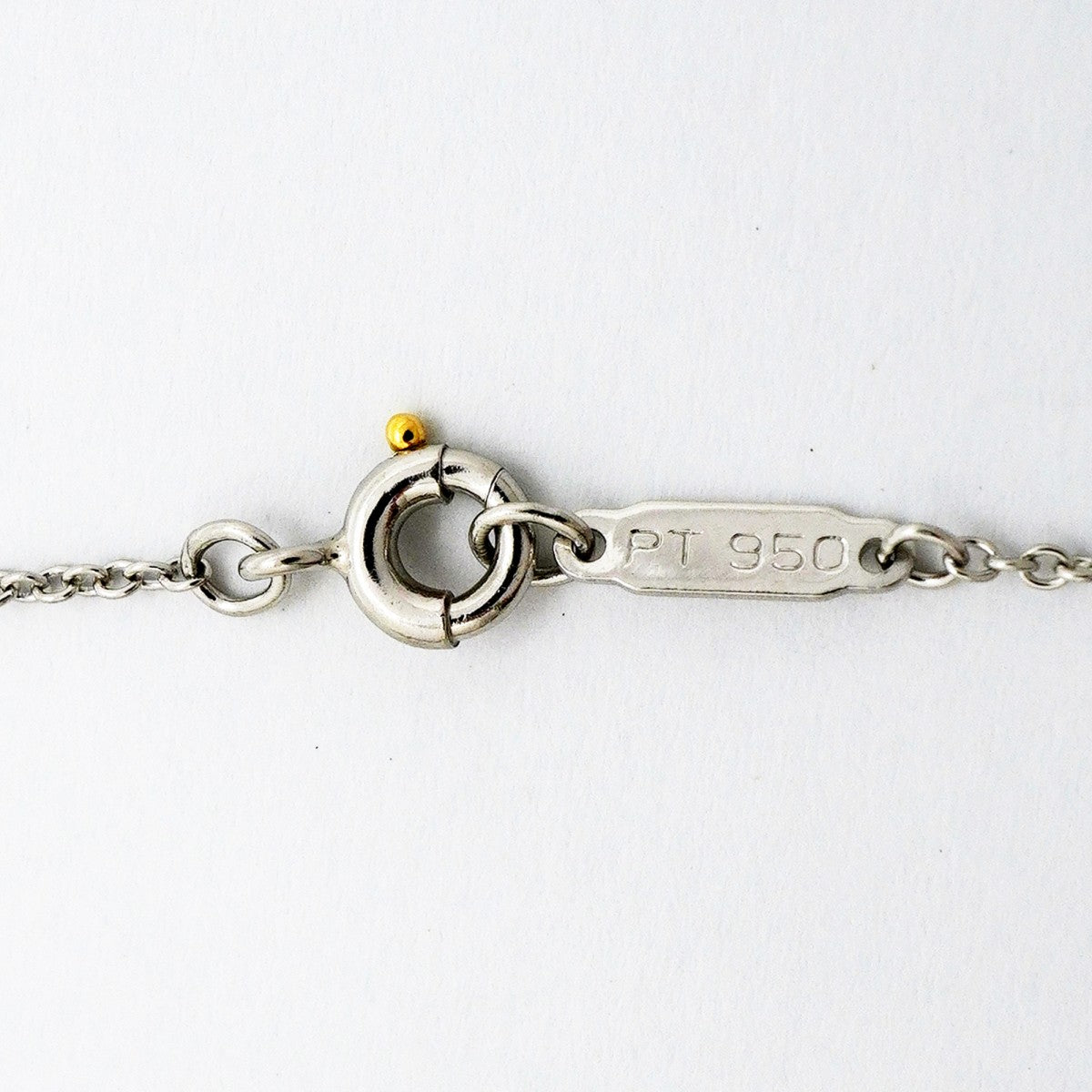 【6jfb0694】ティファニー ネックレス ベゼルセット 4PD Pt950 プラチナ ダイヤモンド【中古】レディース