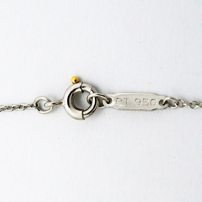 【6jfb0694】ティファニー ネックレス ベゼルセット 4PD Pt950 プラチナ ダイヤモンド【中古】レディース