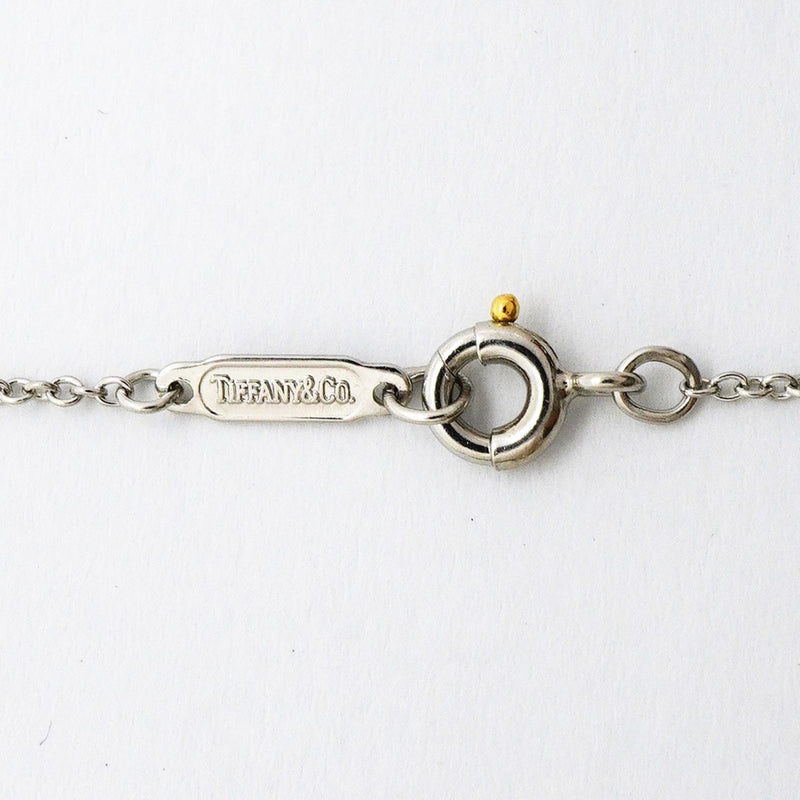 【6jfb0694】ティファニー ネックレス ベゼルセット 4PD Pt950 プラチナ ダイヤモンド【中古】レディース