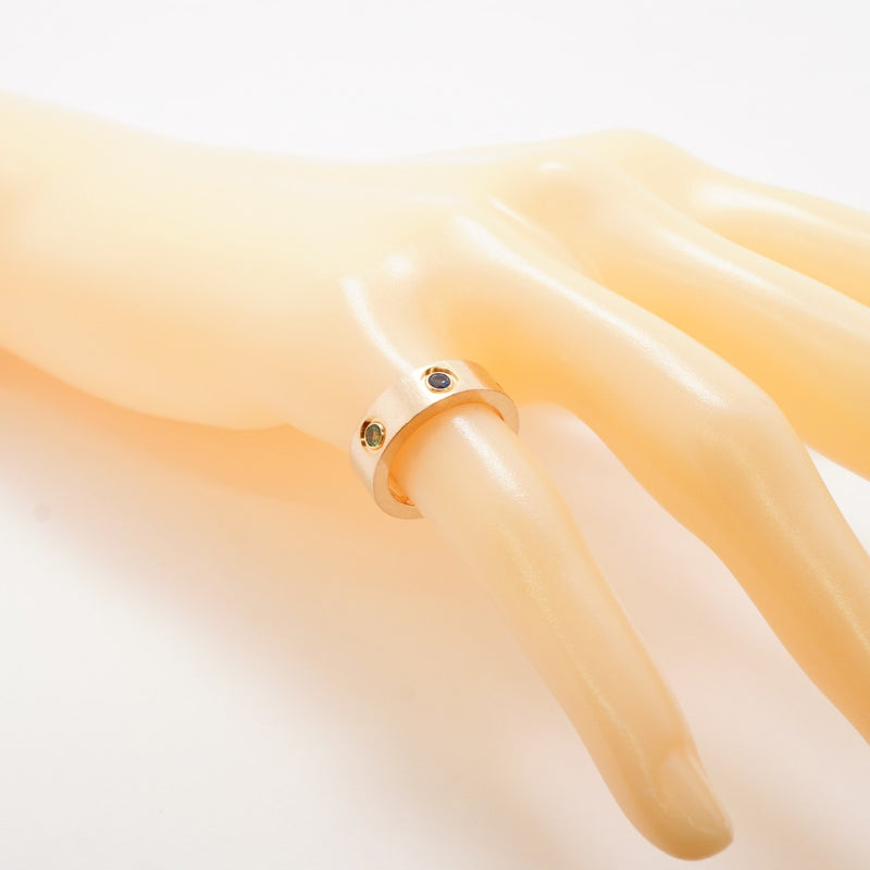 【6jfb0698】カルティエ リング ラブ K18PG ピンクゴールド マルチストーン マルチカラー ＃47【中古】レディース