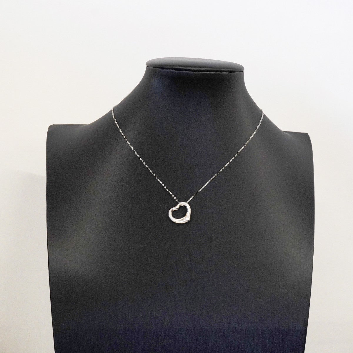 【6jfb0703】ティファニー ネックレス オープンハート シルバー925【中古】レディース