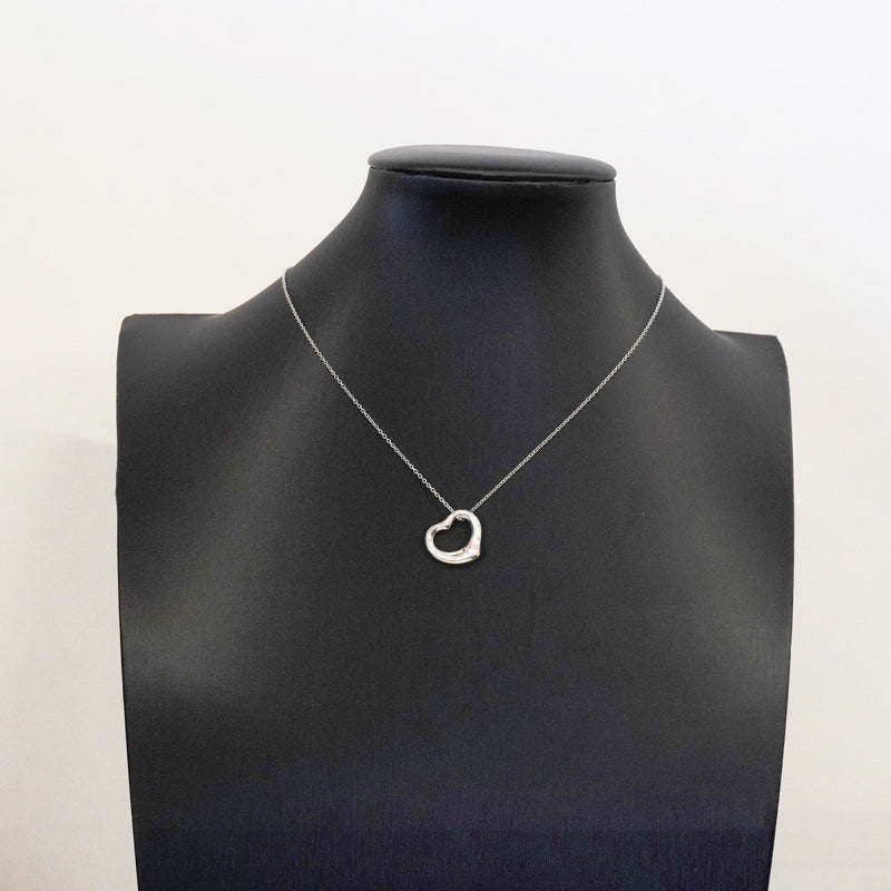 【6jfb0703】ティファニー ネックレス オープンハート シルバー925【中古】レディース