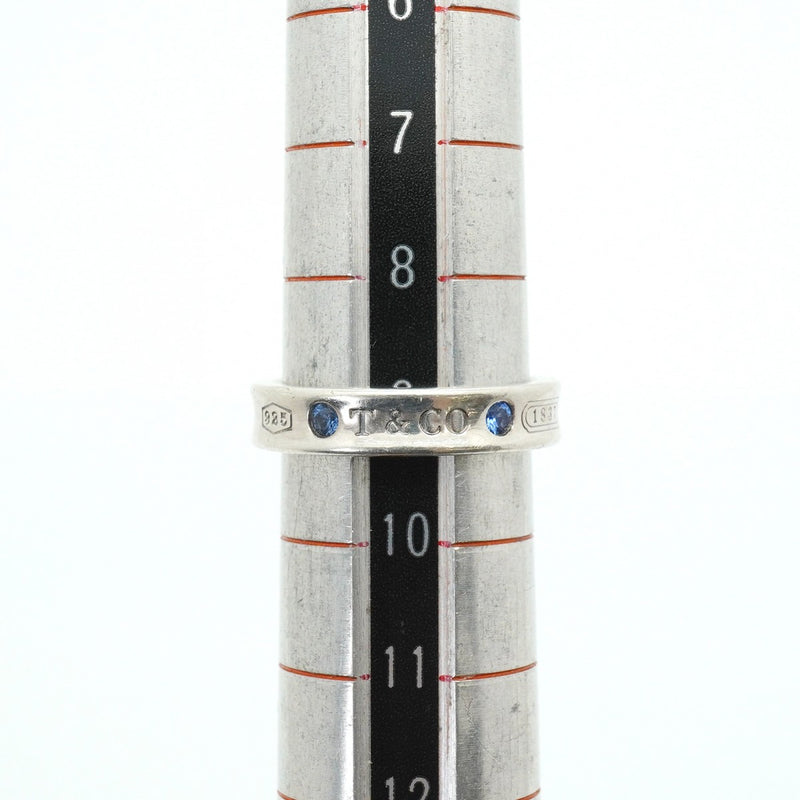【6jfb0704】ティファニー リング ナロー シルバー925 サファイア ブルー 9号【中古】レディース