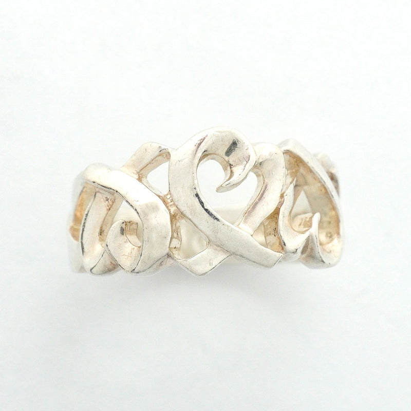 【6jfb0715】ティファニー リング トリプルラビングハート シルバー925 8.5号【中古】レディース