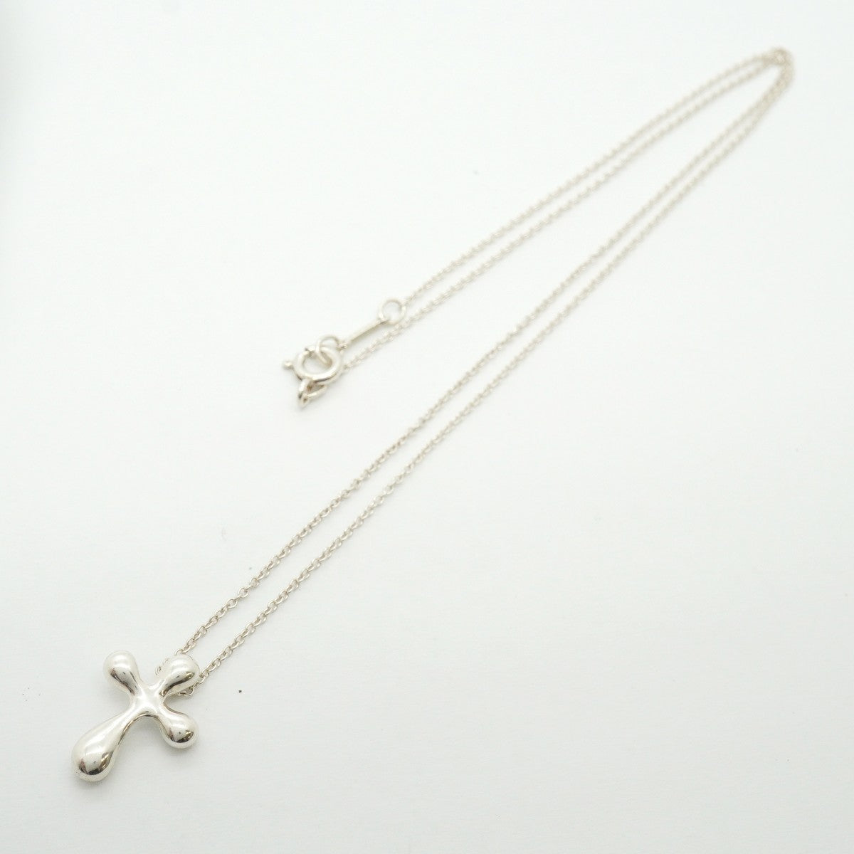 【6jfb0716】ティファニー ネックレス スモールクロス シルバー925【中古】レディース