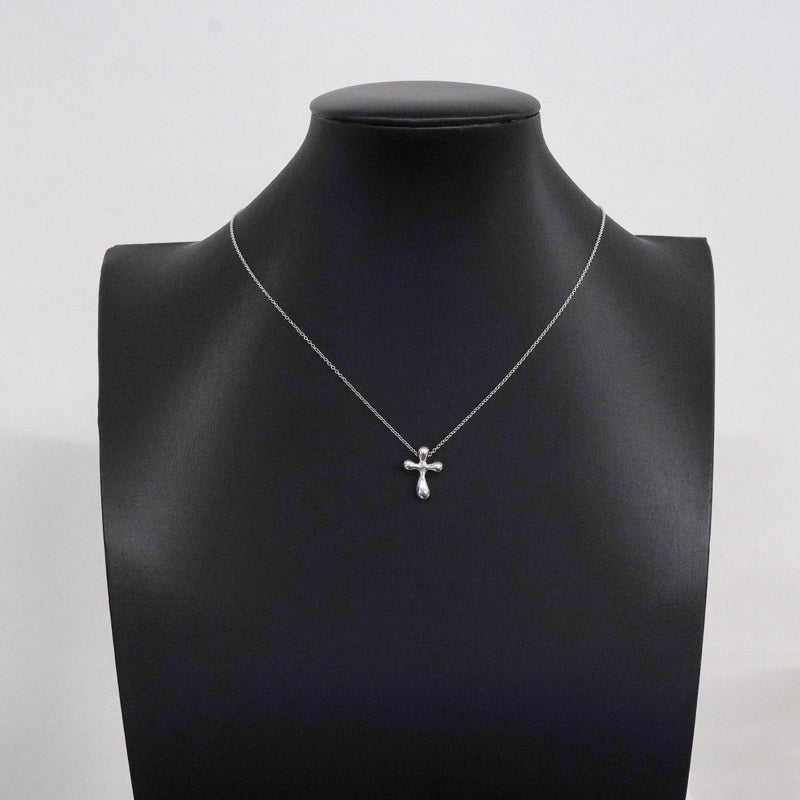 【6jfb0716】ティファニー ネックレス スモールクロス シルバー925【中古】レディース