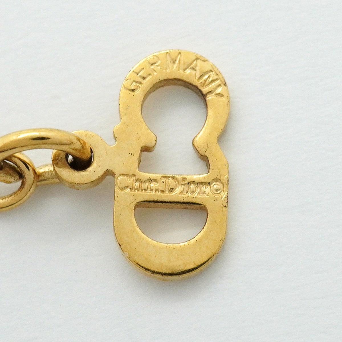 【6jfb0717】クリスチャンディオール ネックレス ディオールロゴ GPメッキ ゴールド【中古】レディース