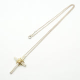 【6jfb0718】ティファニー ネックレス シグネチャークロス K18YG イエローゴールド シルバー925【中古】レディース