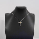 【6jfb0718】ティファニー ネックレス シグネチャークロス K18YG イエローゴールド シルバー925【中古】レディース