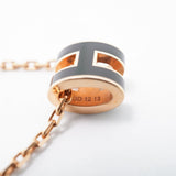 【6jfb0728】エルメス ネックレス ミニポップアッシュ GPメッキ ブラック ピンクゴールド【中古】レディース